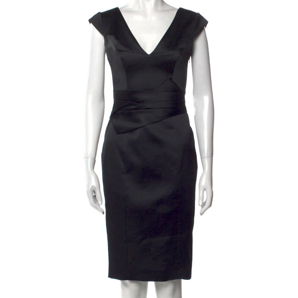 NWT - Karen Millen Knee Length Satin Evening Dress - Size 8